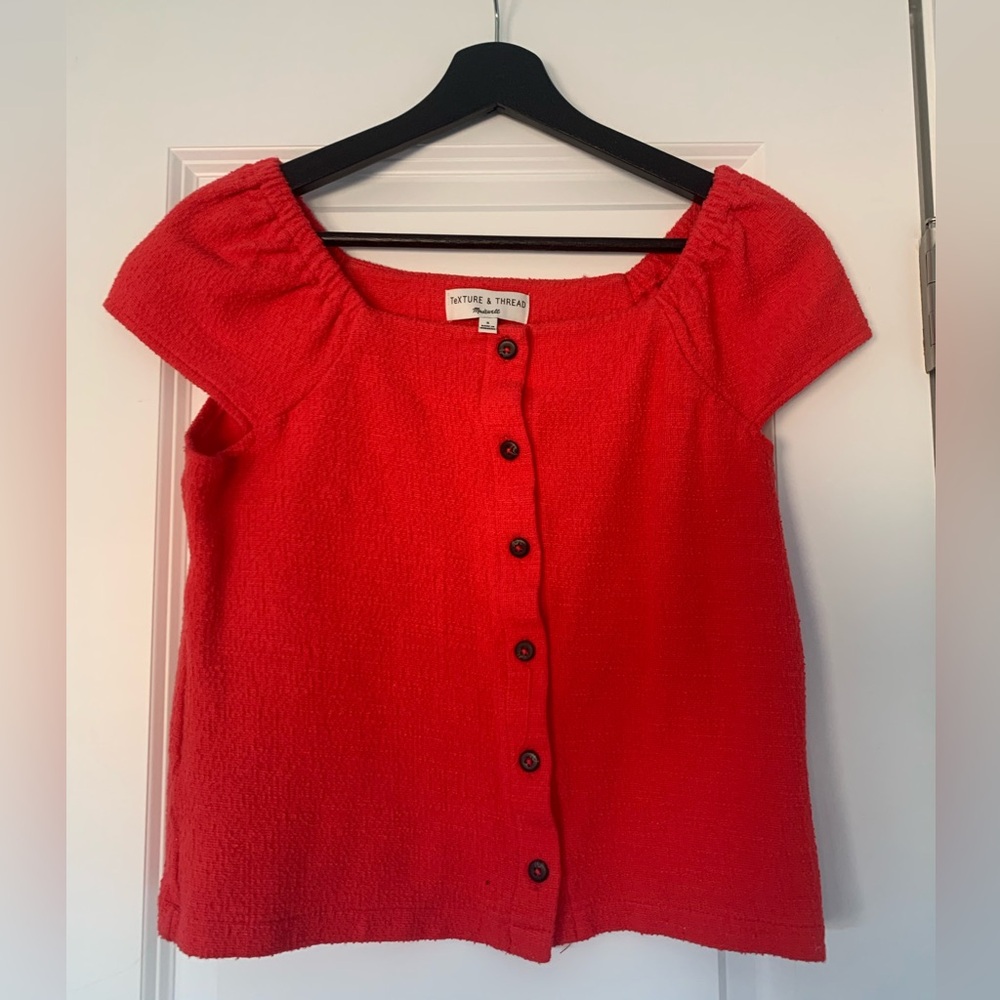 Madewell red top